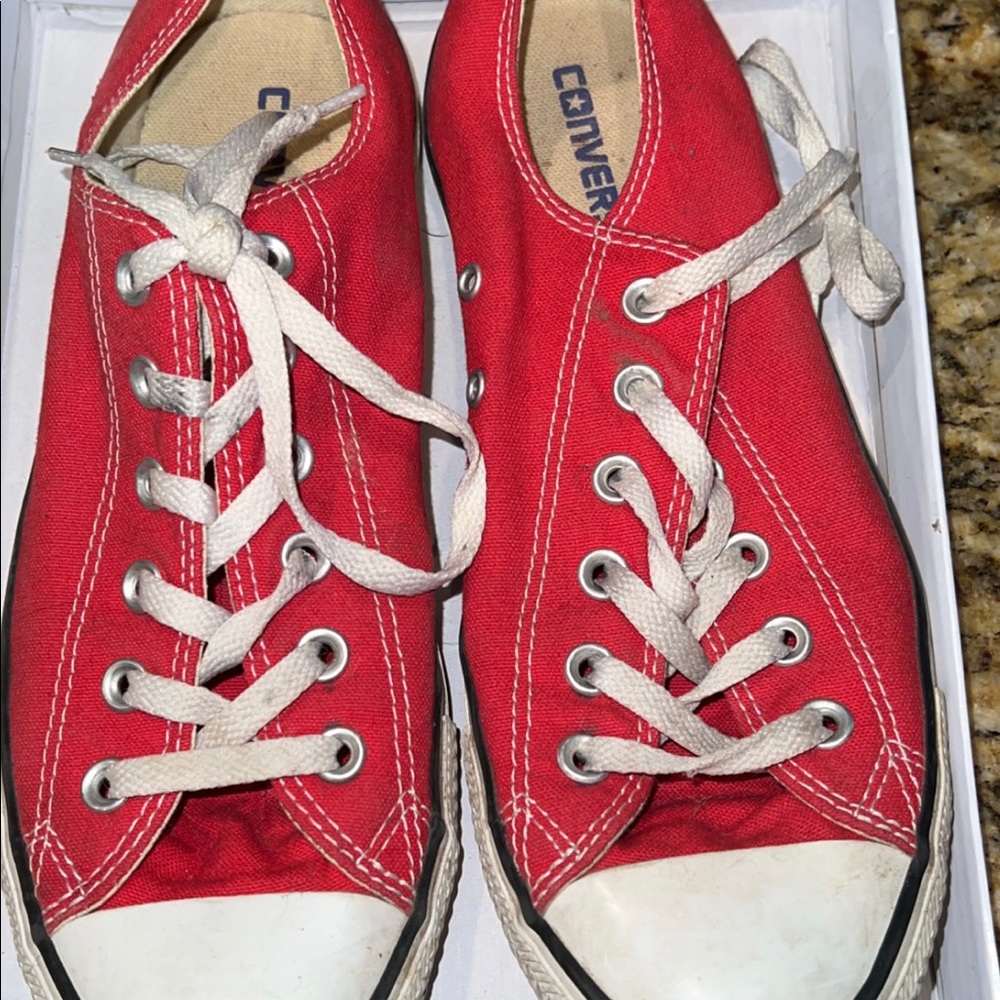 Red Converses size 11